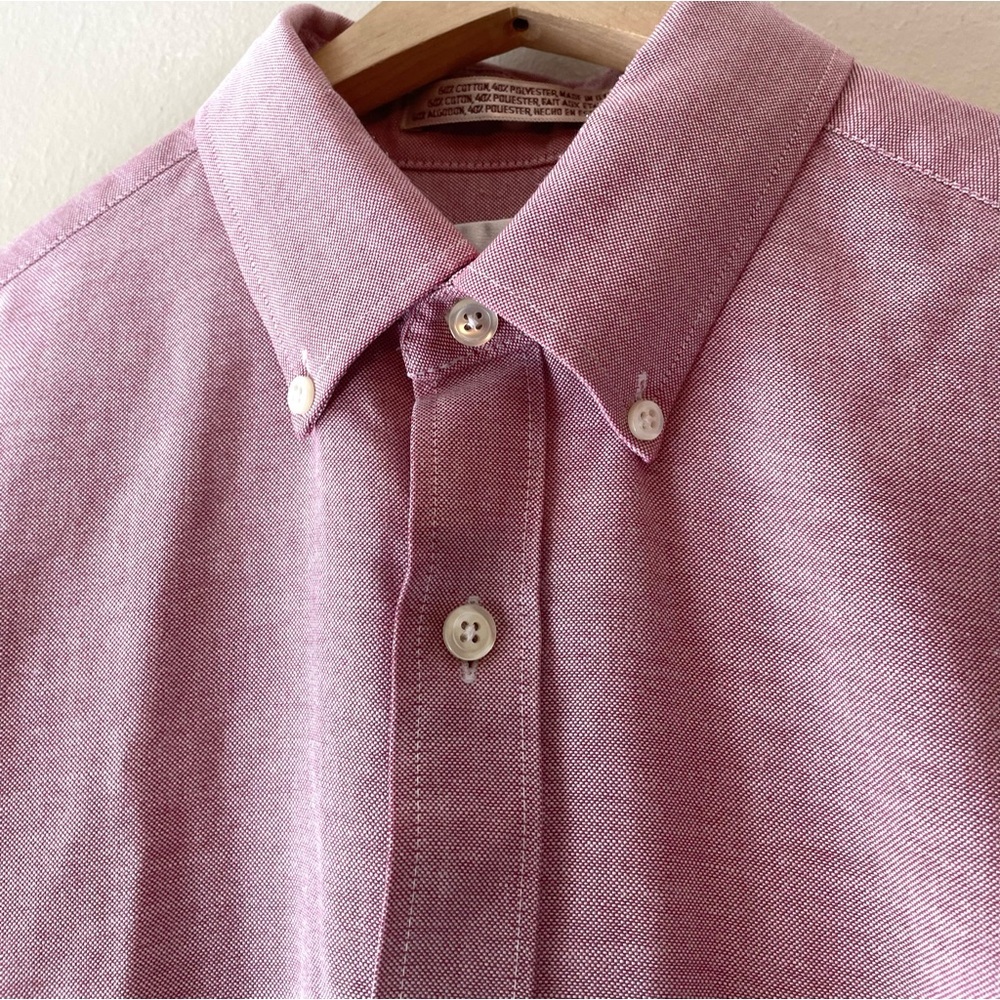 NWOT Etienne Aigner Short Sleeve Dress Shirt-Pink-Neck 15.5 - Picture 3 of 5